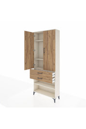 Arges Dolap 4 Raflı 2 Çekmeceli 2 Kapaklı 88x30x221 - S30M119V3A