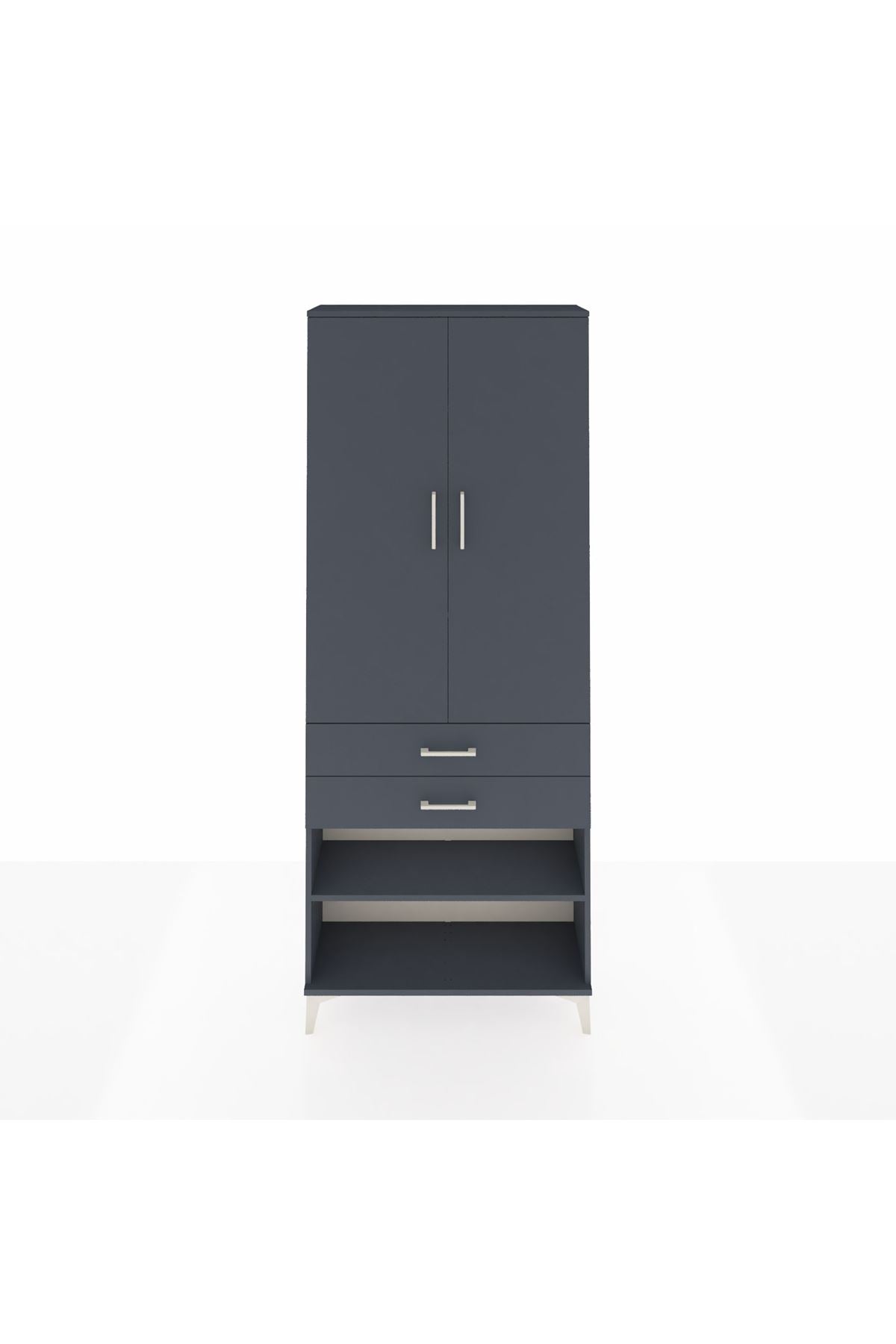 Arges Dolap 4 Raflı 2 Çekmeceli 2 Kapaklı 88x30x221 - S30M119V5A