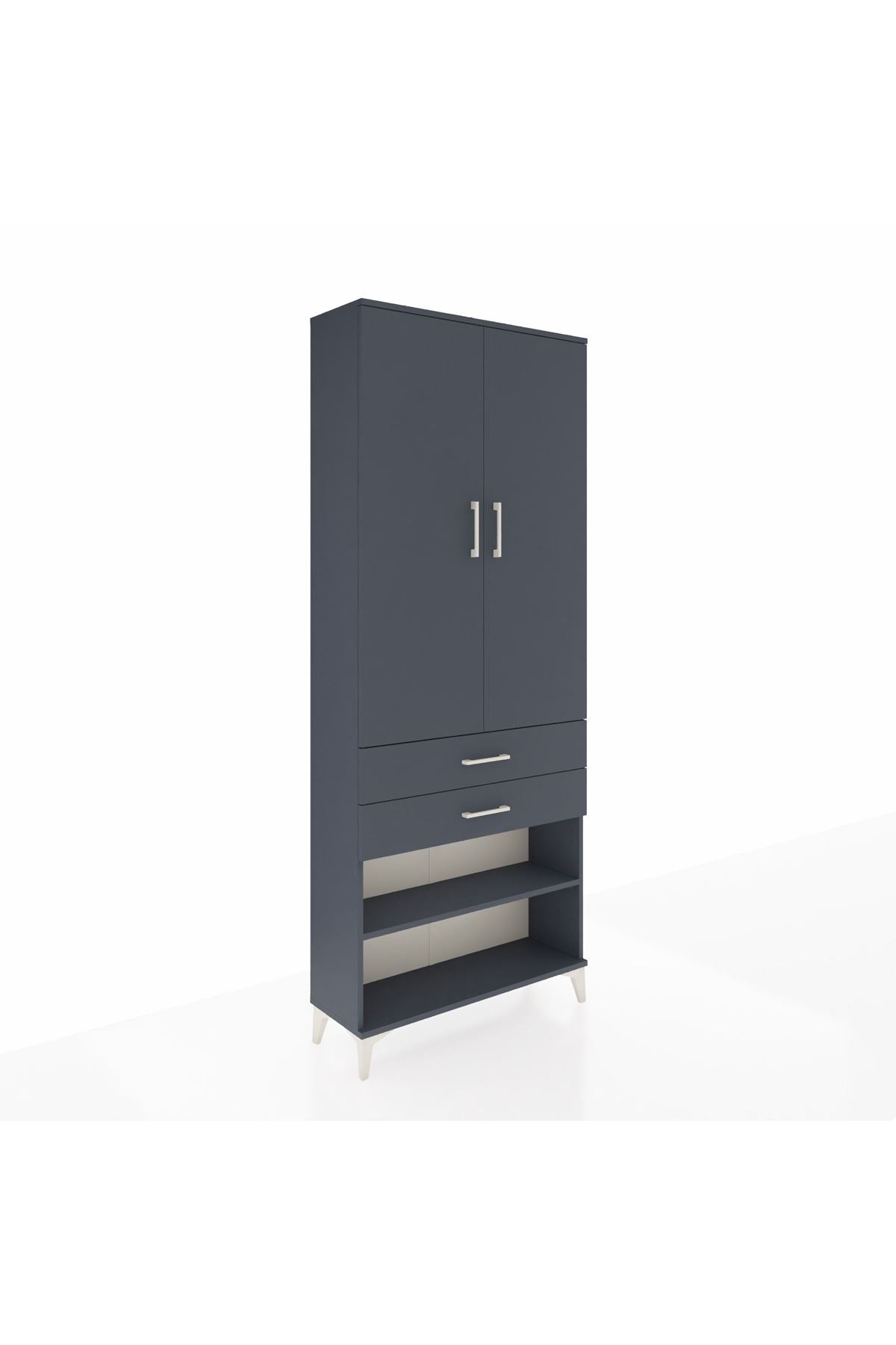 Arges Dolap 4 Raflı 2 Çekmeceli 2 Kapaklı 88x30x221 - S30M119V5A
