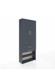 Arges Dolap 4 Raflı 2 Çekmeceli 2 Kapaklı 88x30x221 - S30M119V5A