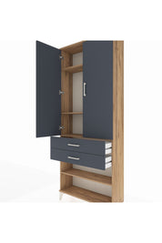 Arges Dolap 4 Raflı 2 Çekmeceli 2 Kapaklı 88x30x221 - S30M119V8A