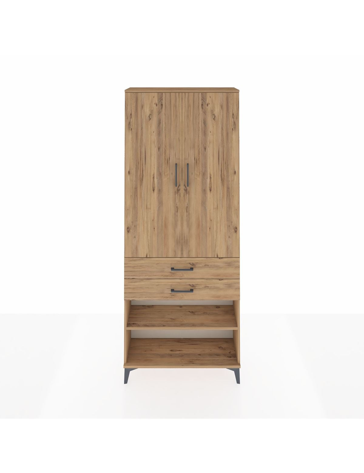 Arges Dolap 4 Raflı 2 Çekmeceli 2 Kapaklı 88x30x221 - S30M119V9A