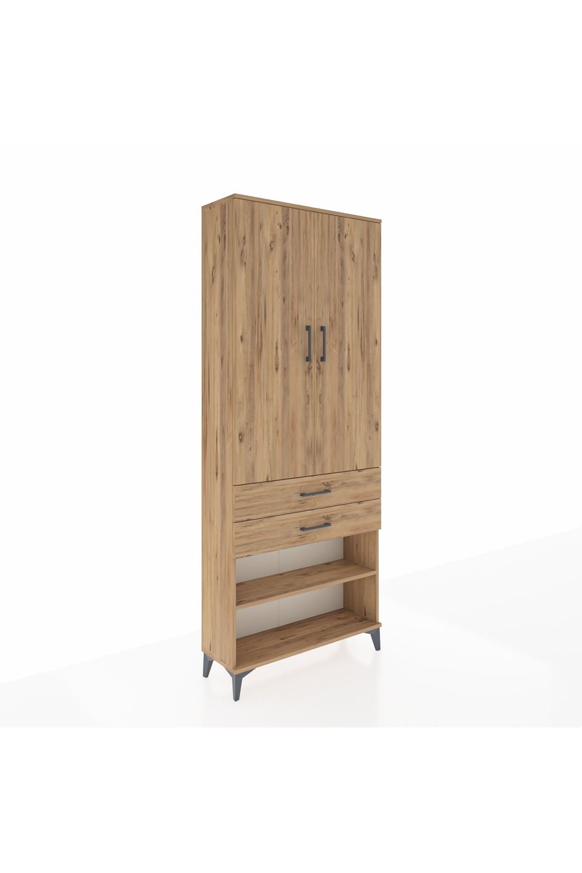 Arges Dolap 4 Raflı 2 Çekmeceli 2 Kapaklı 88x30x221 - S30M119V9A