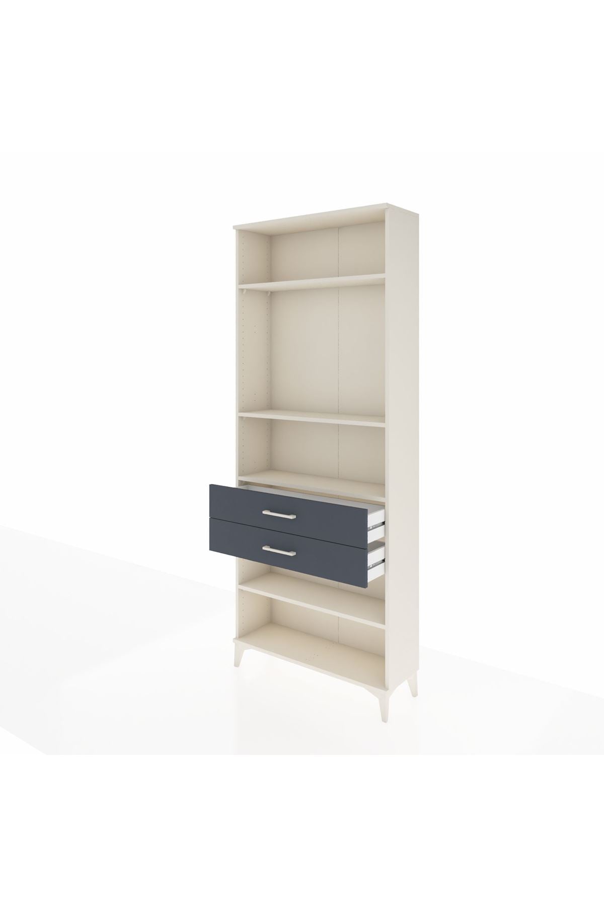 Arges Dolap 4 Raflı 2 Çekmeceli 88x30x221 - S30M120V2A