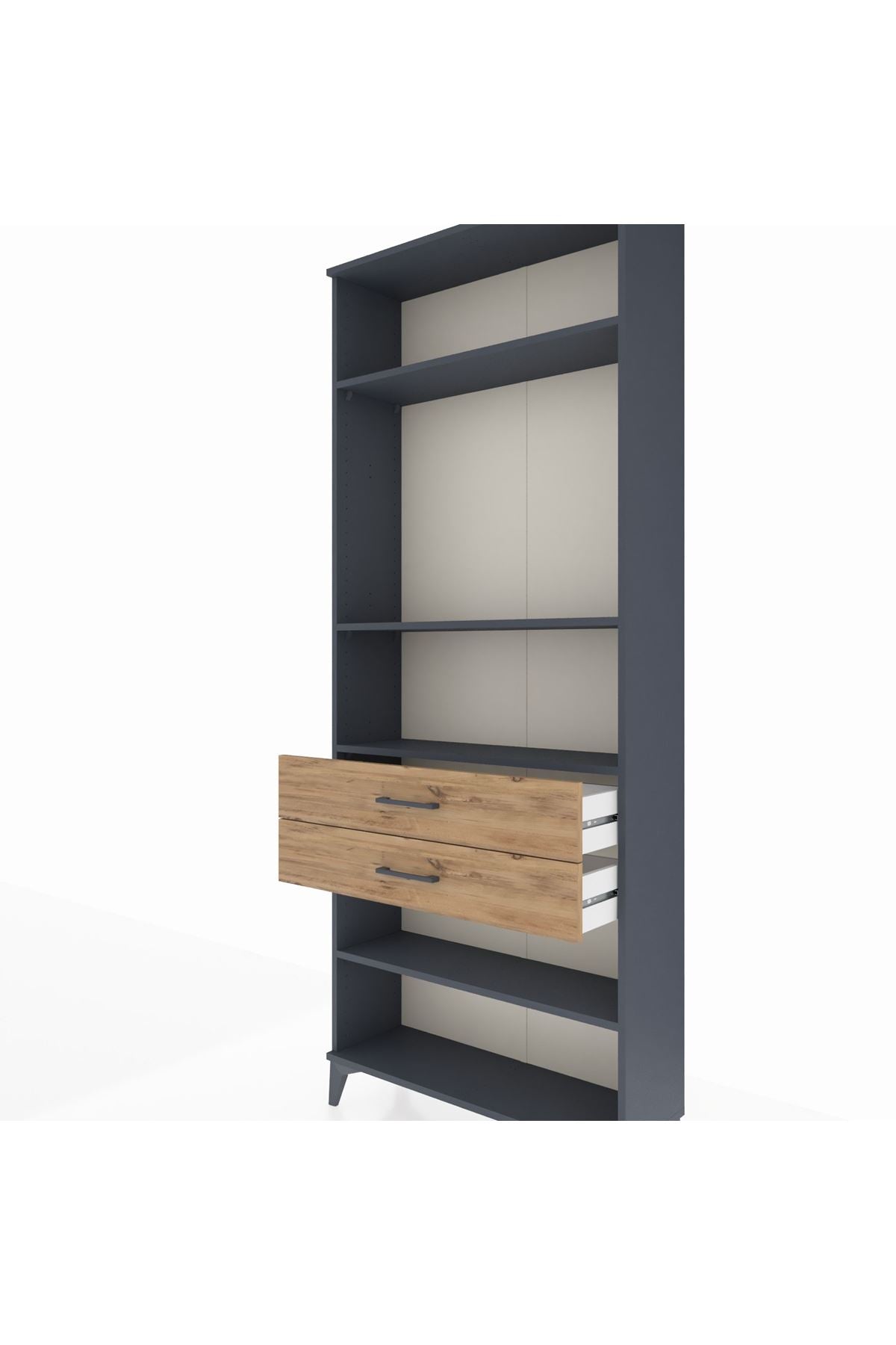 Arges Dolap 4 Raflı 2 Çekmeceli 88x30x221 - S30M120V6A