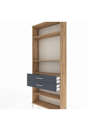 Arges Dolap 4 Raflı 2 Çekmeceli 88x30x221 - S30M120V8A