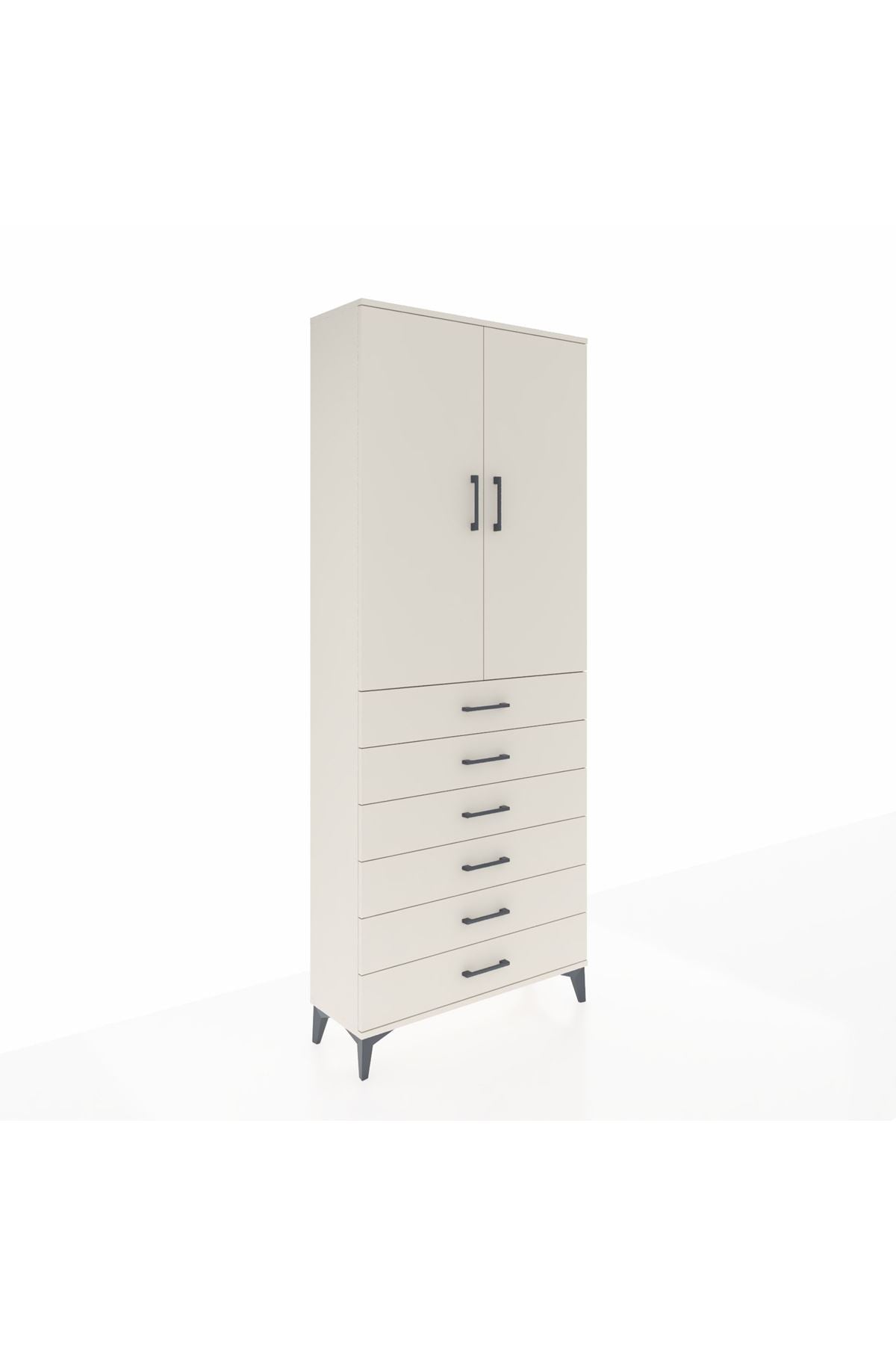 Arges Dolap 3 Raflı 6 Çekmeceli 2 Kapaklı 88x30x221 - S30M121V1A
