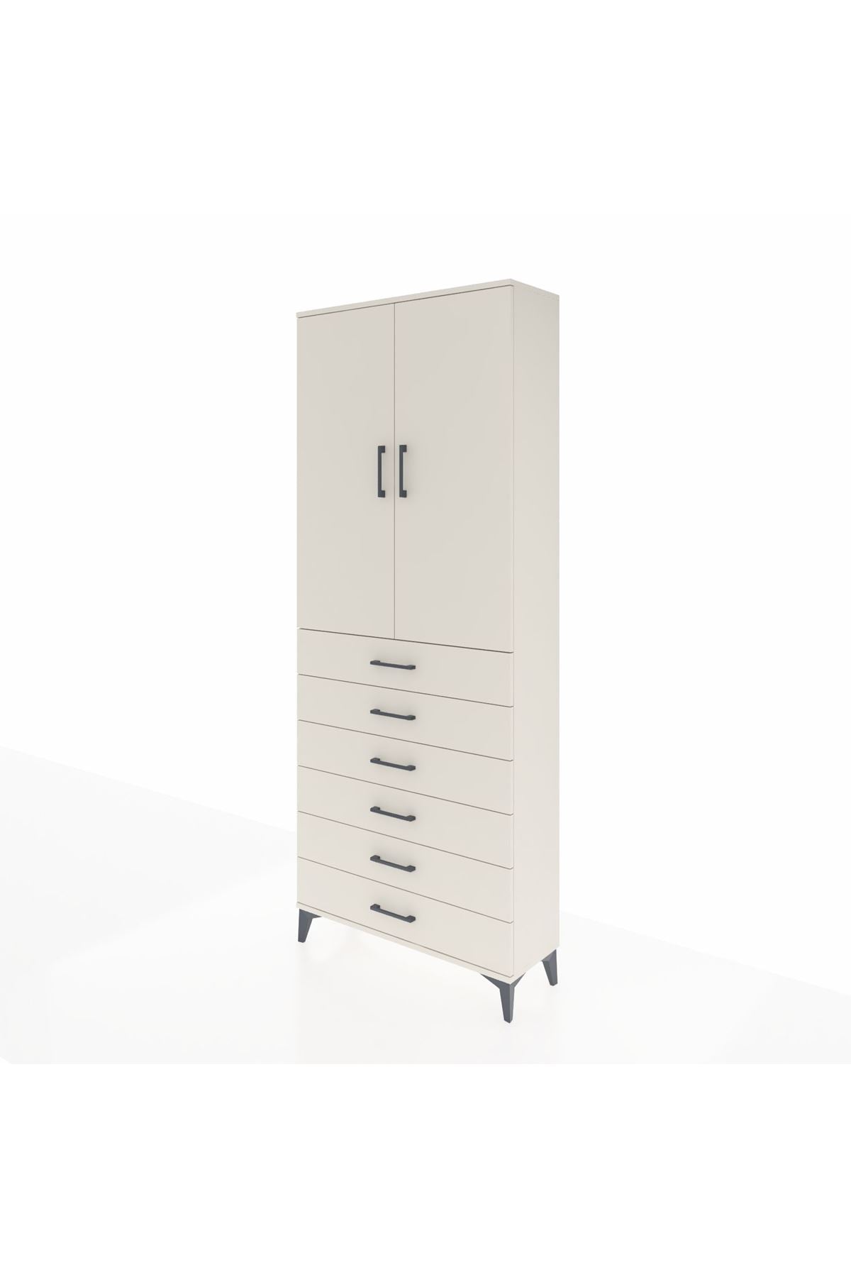 Arges Dolap 3 Raflı 6 Çekmeceli 2 Kapaklı 88x30x221 - S30M121V1A