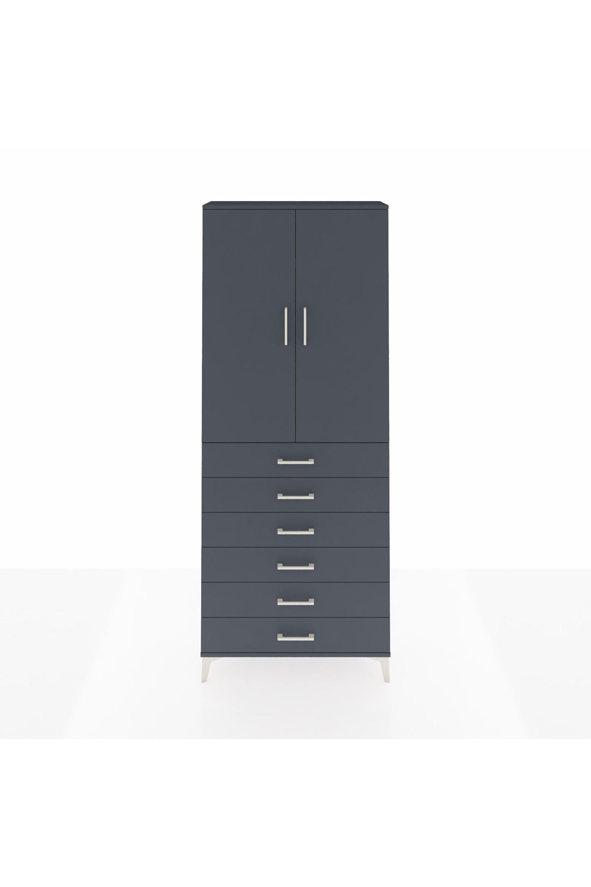 Arges Dolap 3 Raflı 6 Çekmeceli 2 Kapaklı 88x30x221 - S30M121V5A
