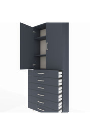 Arges Dolap 3 Raflı 6 Çekmeceli 2 Kapaklı 88x30x221 - S30M121V5A