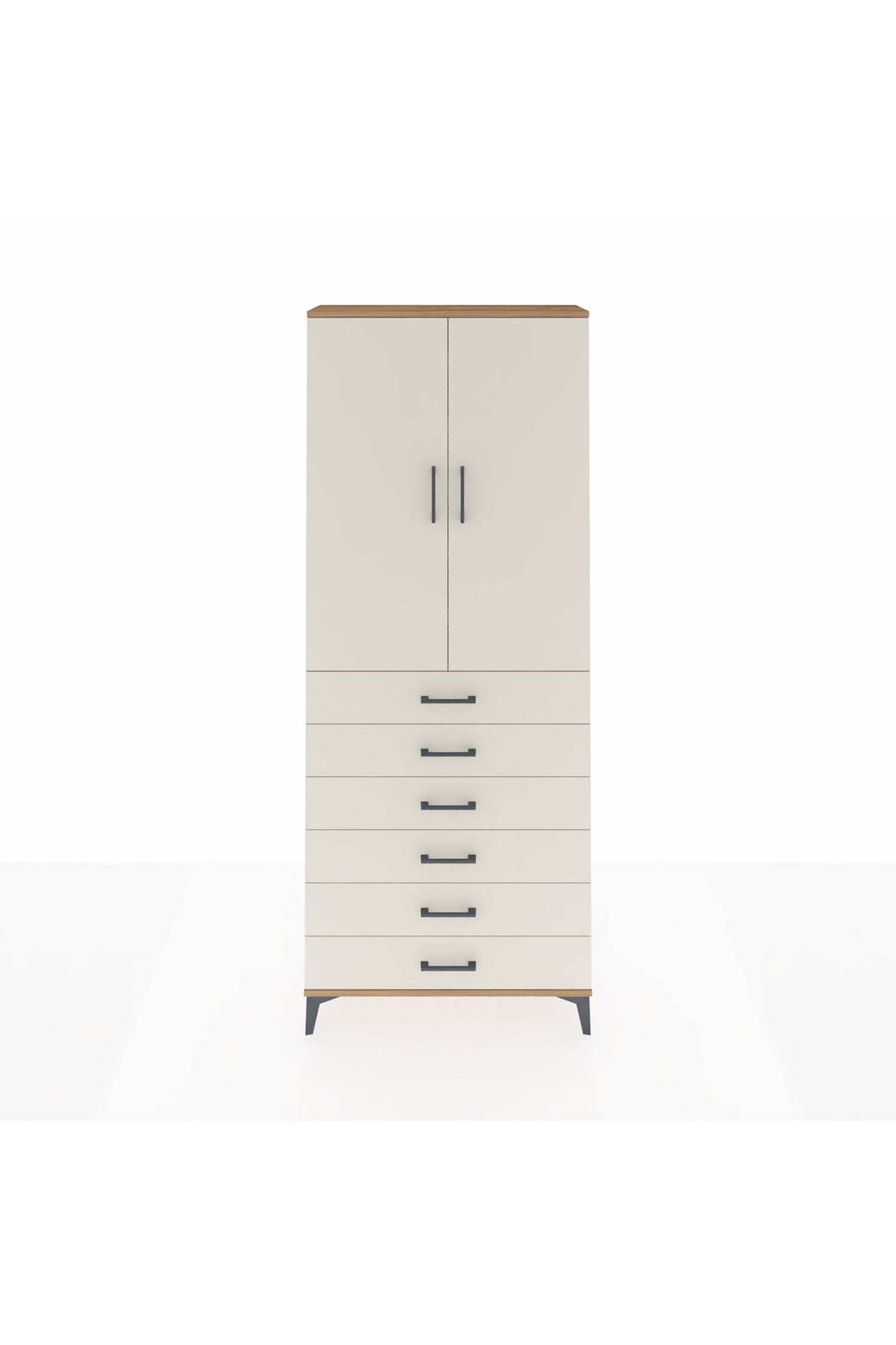 Arges Dolap 3 Raflı 6 Çekmeceli 2 Kapaklı 88x30x221 - S30M121V7A