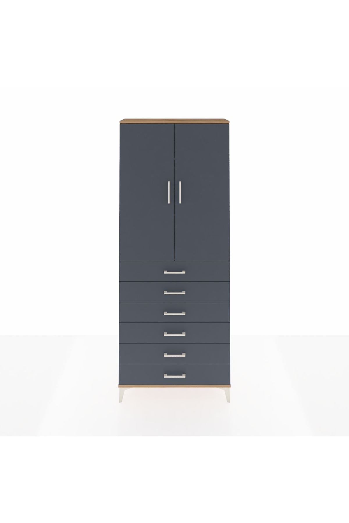 Arges Dolap 3 Raflı 6 Çekmeceli 2 Kapaklı 88x30x221 - S30M121V8A