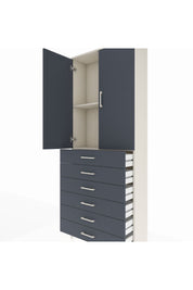 Arges Dolap 2 Raflı 6 Çekmeceli 2 Kapaklı 88x30x221 - S30M122V2A