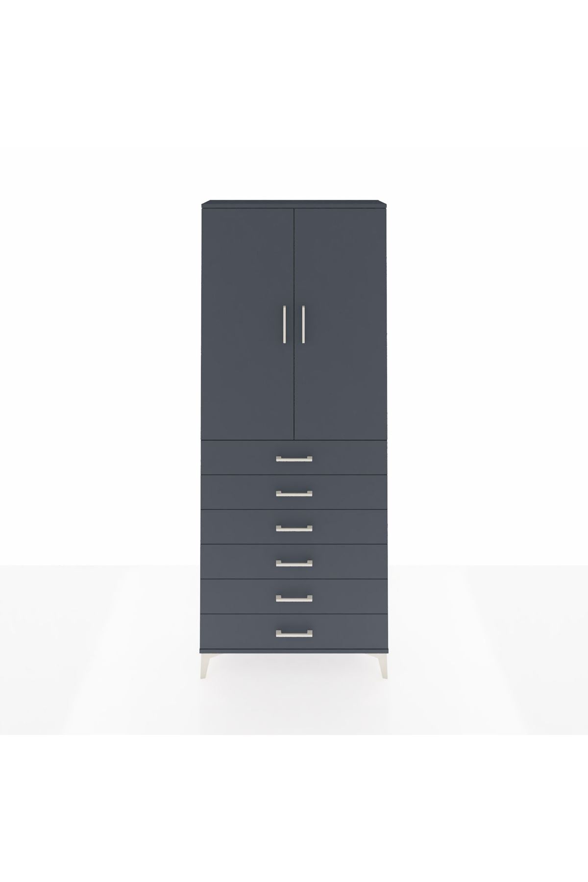 Arges Dolap 2 Raflı 6 Çekmeceli 2 Kapaklı 88x30x221 - S30M122V5A