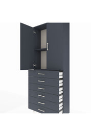 Arges Dolap 2 Raflı 6 Çekmeceli 2 Kapaklı 88x30x221 - S30M122V5A