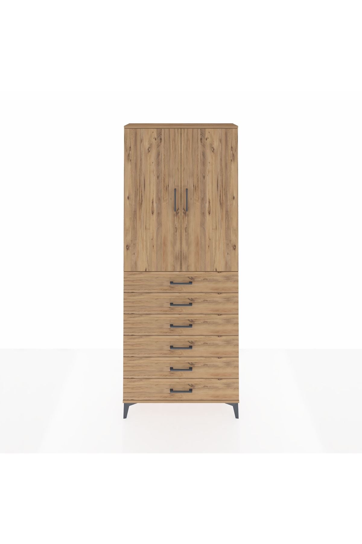 Arges Dolap 2 Raflı 6 Çekmeceli 2 Kapaklı 88x30x221 - S30M122V9A