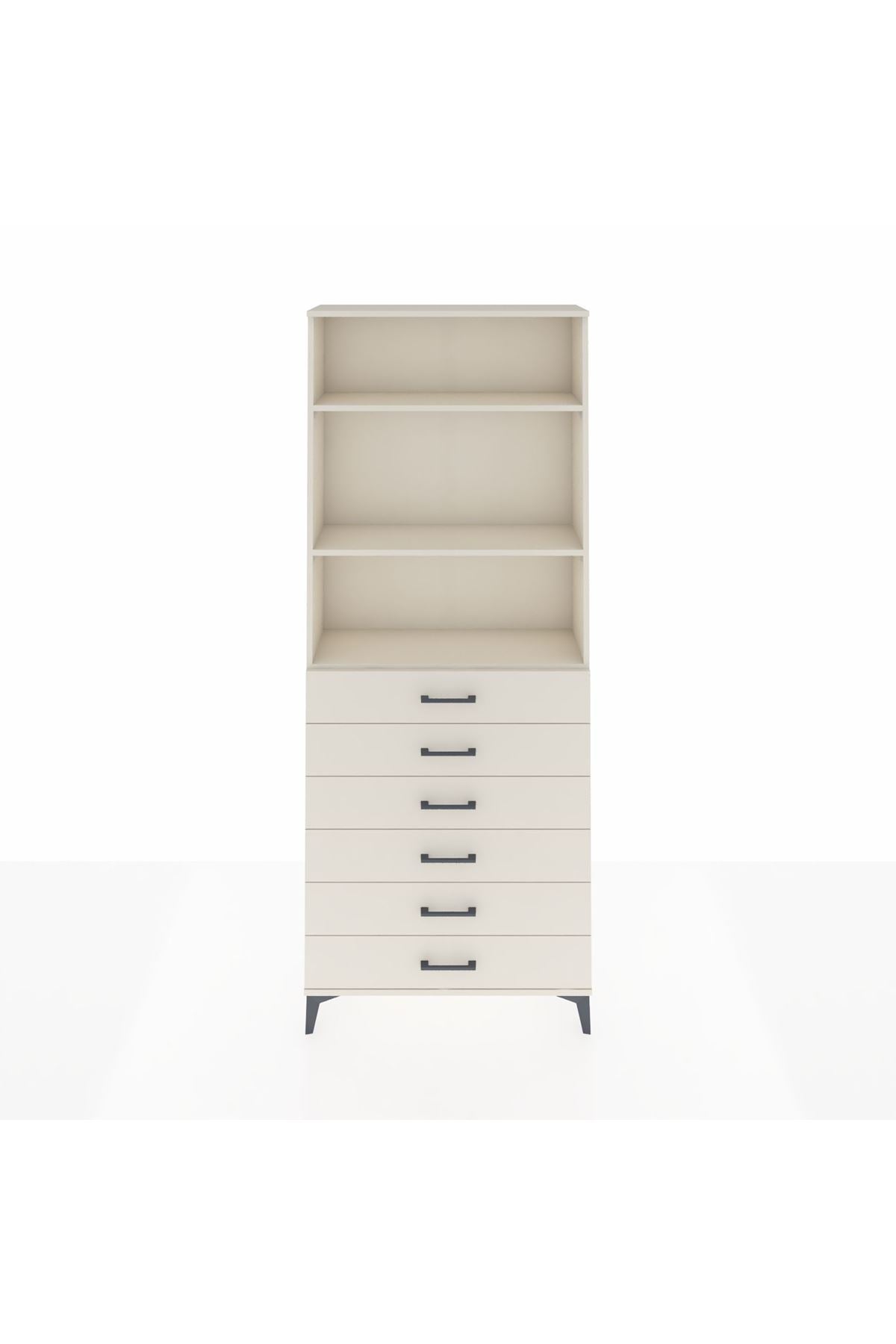Arges Dolap 3 Raflı 6 Çekmeceli 88x30x221 - S30M123V1A