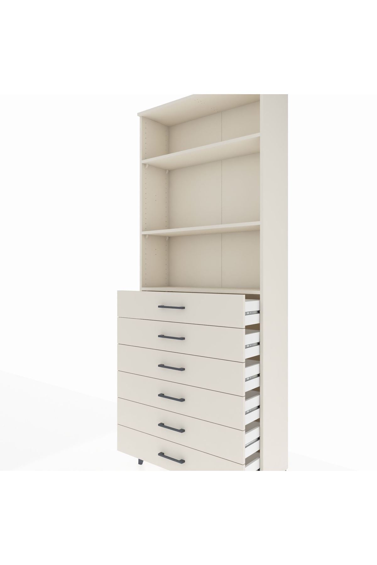 Arges Dolap 3 Raflı 6 Çekmeceli 88x30x221 - S30M123V1A