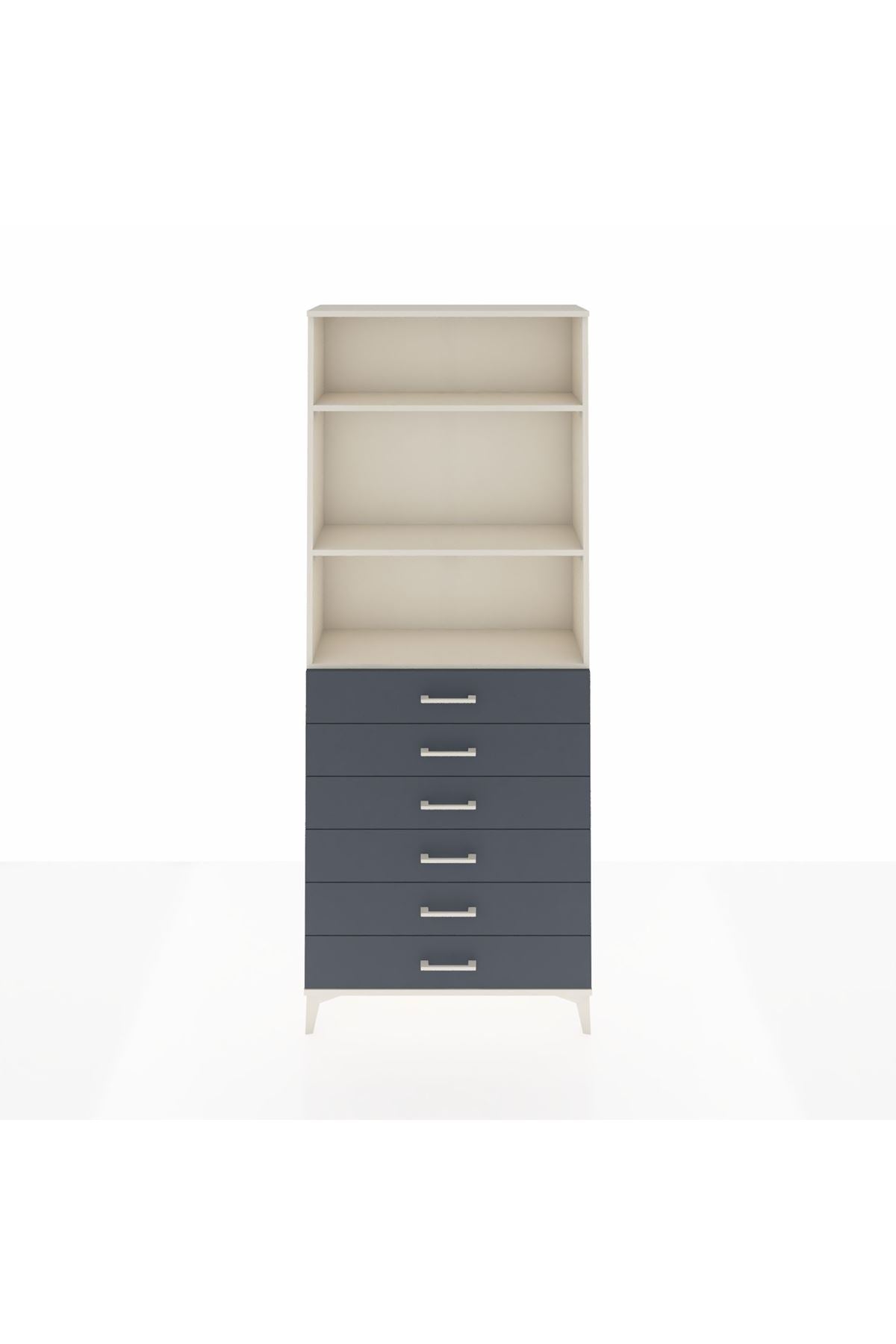 Arges Dolap 3 Raflı 6 Çekmeceli 88x30x221 - S30M123V2A