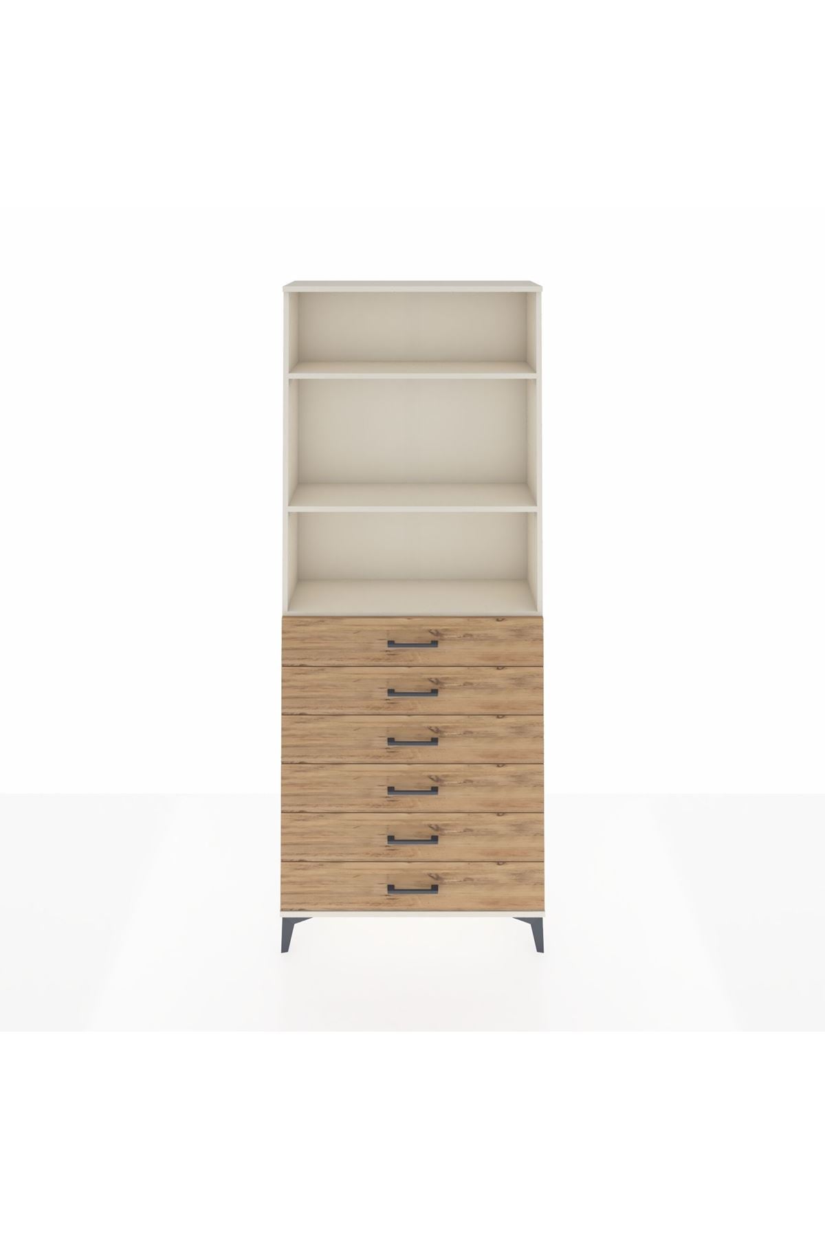 Arges Dolap 3 Raflı 6 Çekmeceli 88x30x221 - S30M123V3A