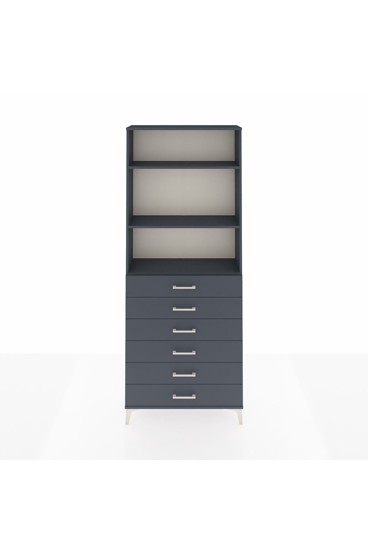 Arges Dolap 3 Raflı 6 Çekmeceli 88x30x221 - S30M123V5A