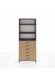 Arges Dolap 3 Raflı 6 Çekmeceli 88x30x221 - S30M123V6A
