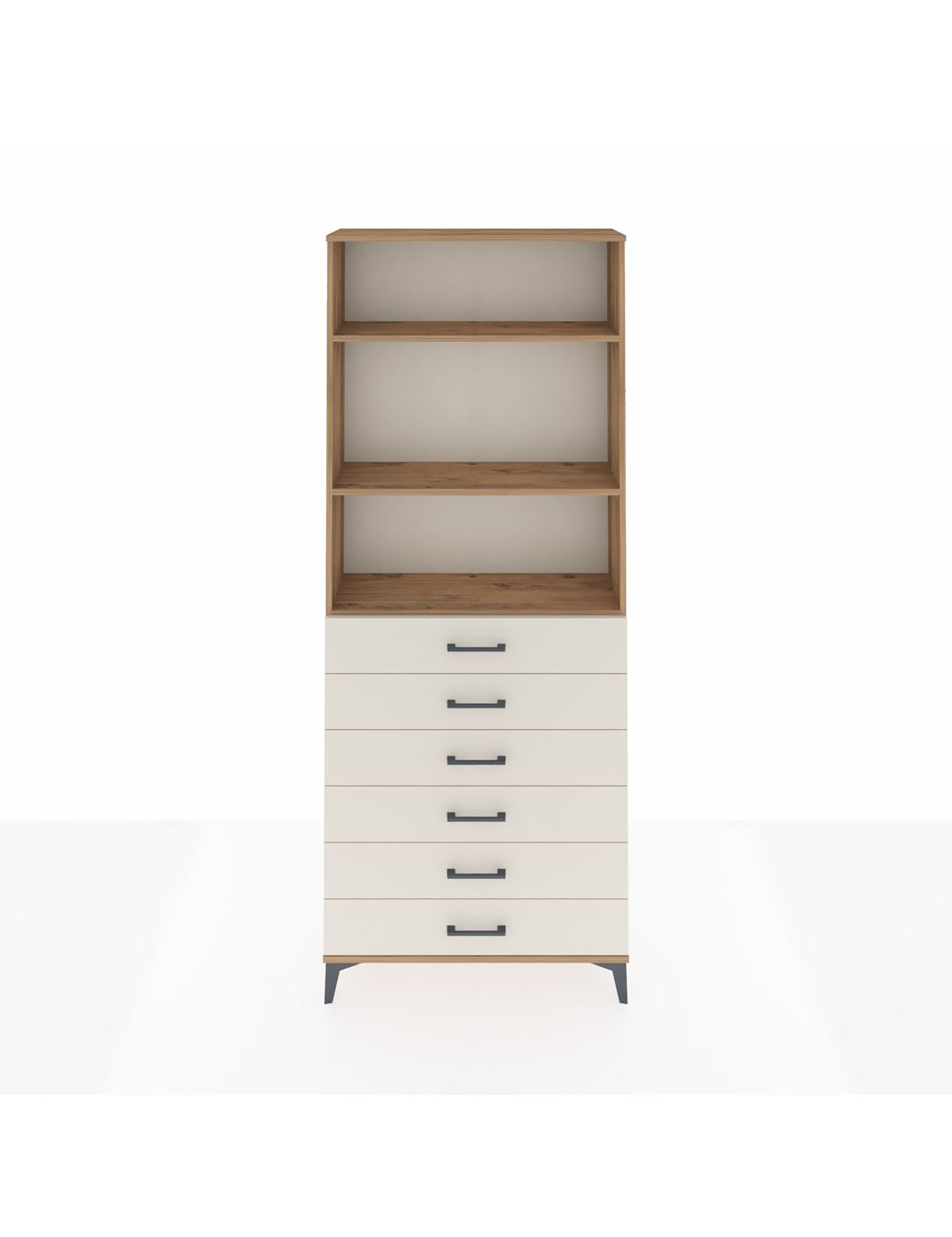 Arges Dolap 3 Raflı 6 Çekmeceli 88x30x221 - S30M123V7A