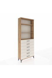 Arges Dolap 3 Raflı 6 Çekmeceli 88x30x221 - S30M123V7A