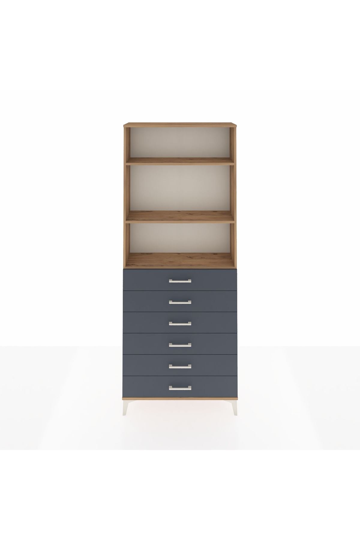 Arges Dolap 3 Raflı 6 Çekmeceli 88x30x221 - S30M123V8A