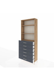 Arges Dolap 3 Raflı 6 Çekmeceli 88x30x221 - S30M123V8A