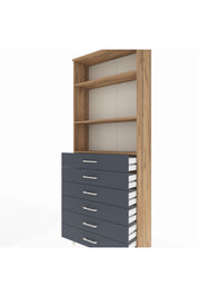 Arges Dolap 3 Raflı 6 Çekmeceli 88x30x221 - S30M123V8A