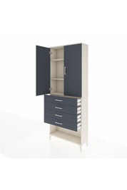 Arges Dolap 3 Raflı 4 Çekmeceli 2 Kapaklı 88x30x221 - S30M124V2A