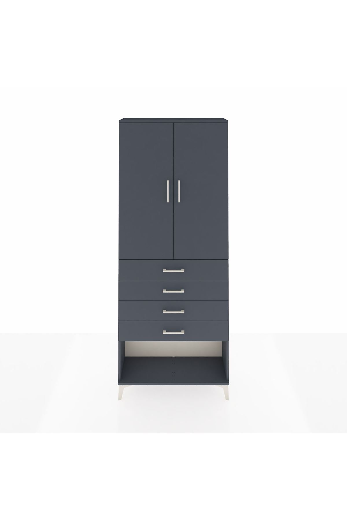 Arges Dolap 3 Raflı 4 Çekmeceli 2 Kapaklı 88x30x221 - S30M124V5A