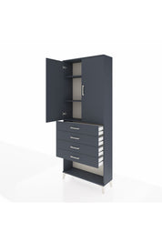 Arges Dolap 3 Raflı 4 Çekmeceli 2 Kapaklı 88x30x221 - S30M124V5A