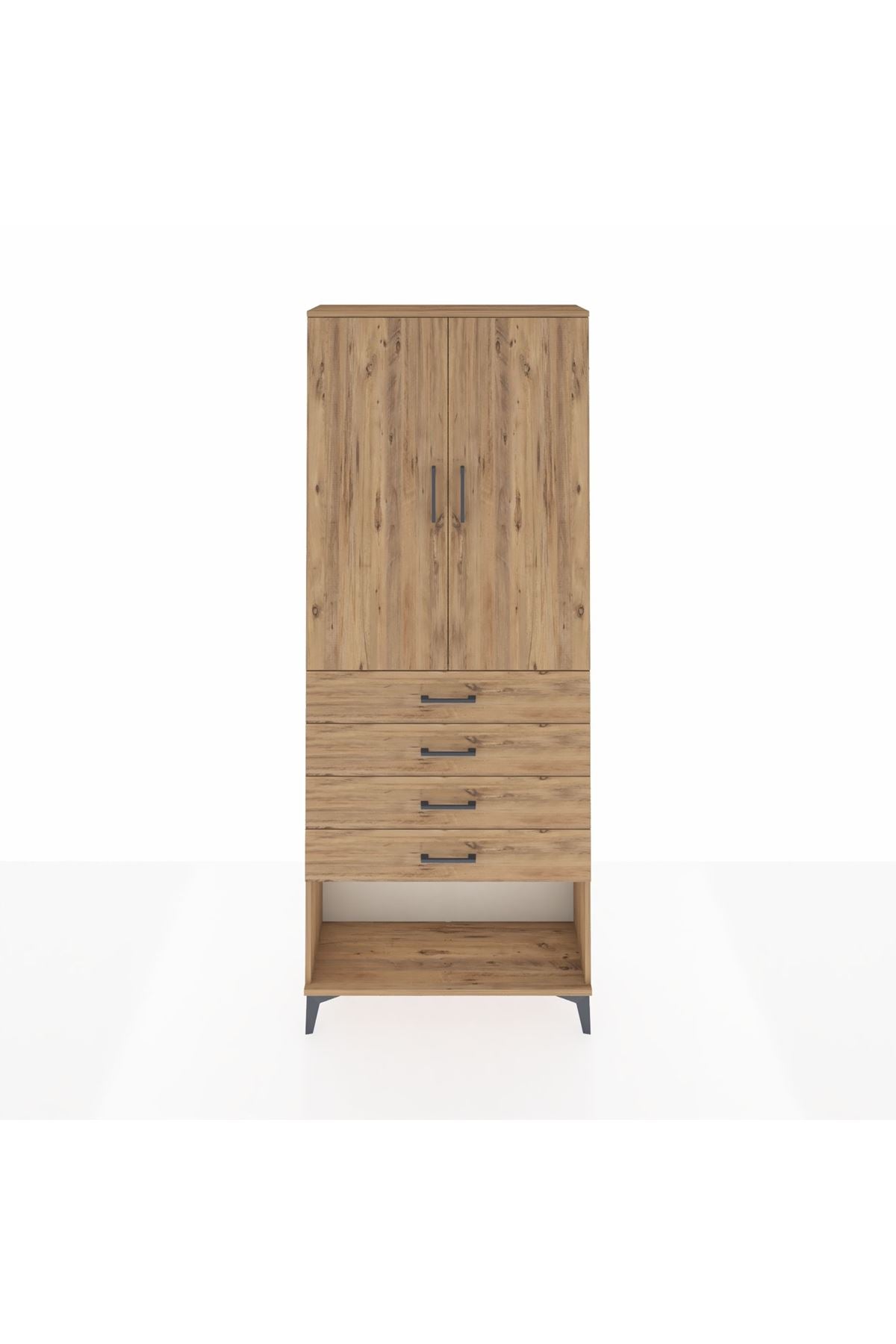 Arges Dolap 3 Raflı 4 Çekmeceli 2 Kapaklı 88x30x221 - S30M124V9A