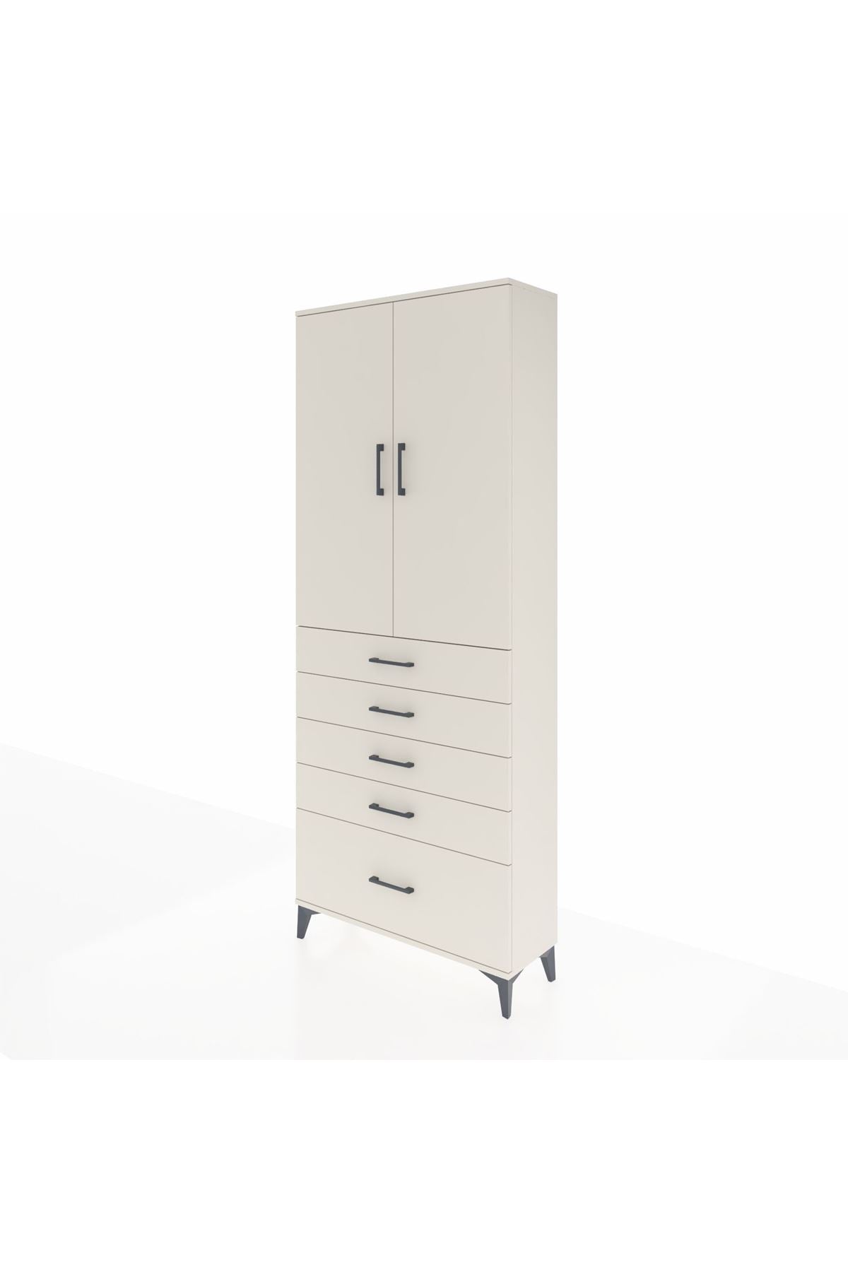 Arges Dolap 3 Raflı 5 Çekmeceli 2 Kapaklı 88x30x221 - S30M127V1A