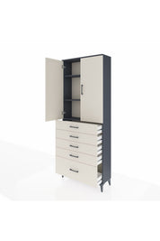Arges Dolap 3 Raflı 5 Çekmeceli 2 Kapaklı 88x30x221 - S30M127V4A