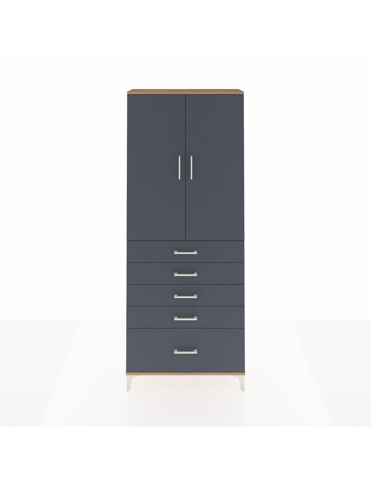 Arges Dolap 3 Raflı 5 Çekmeceli 2 Kapaklı 88x30x221 - S30M127V8A