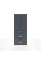 Arges Dolap 3 Raflı 5 Çekmeceli 2 Kapaklı 88x30x221