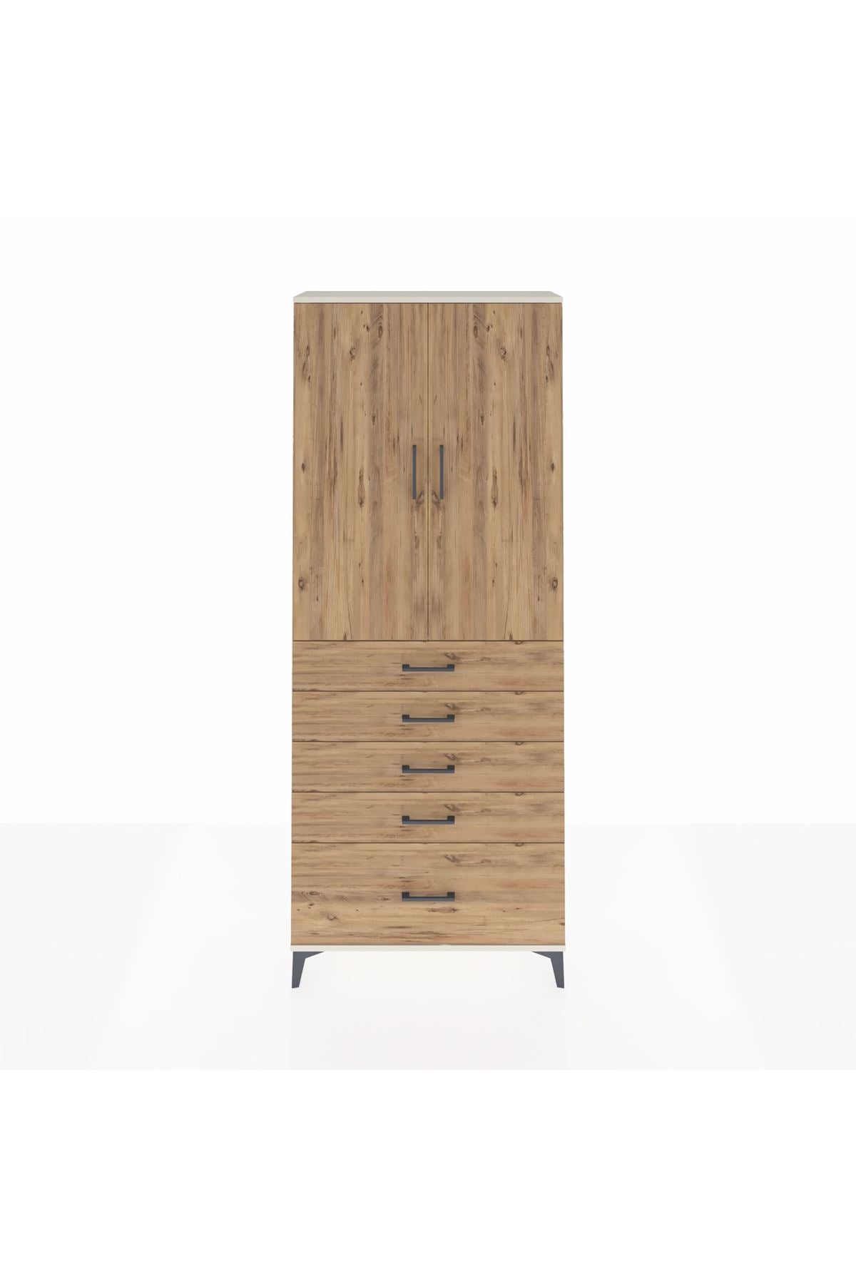 Arges Dolap 2 Raflı 5 Çekmeceli 2 Kapaklı 88x30x221 - S30M128V3A