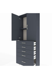 Arges Dolap 2 Raflı 5 Çekmeceli 2 Kapaklı 88x30x221 - S30M128V5A