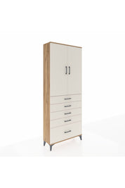 Arges Dolap 2 Raflı 5 Çekmeceli 2 Kapaklı 88x30x221 - S30M128V7A