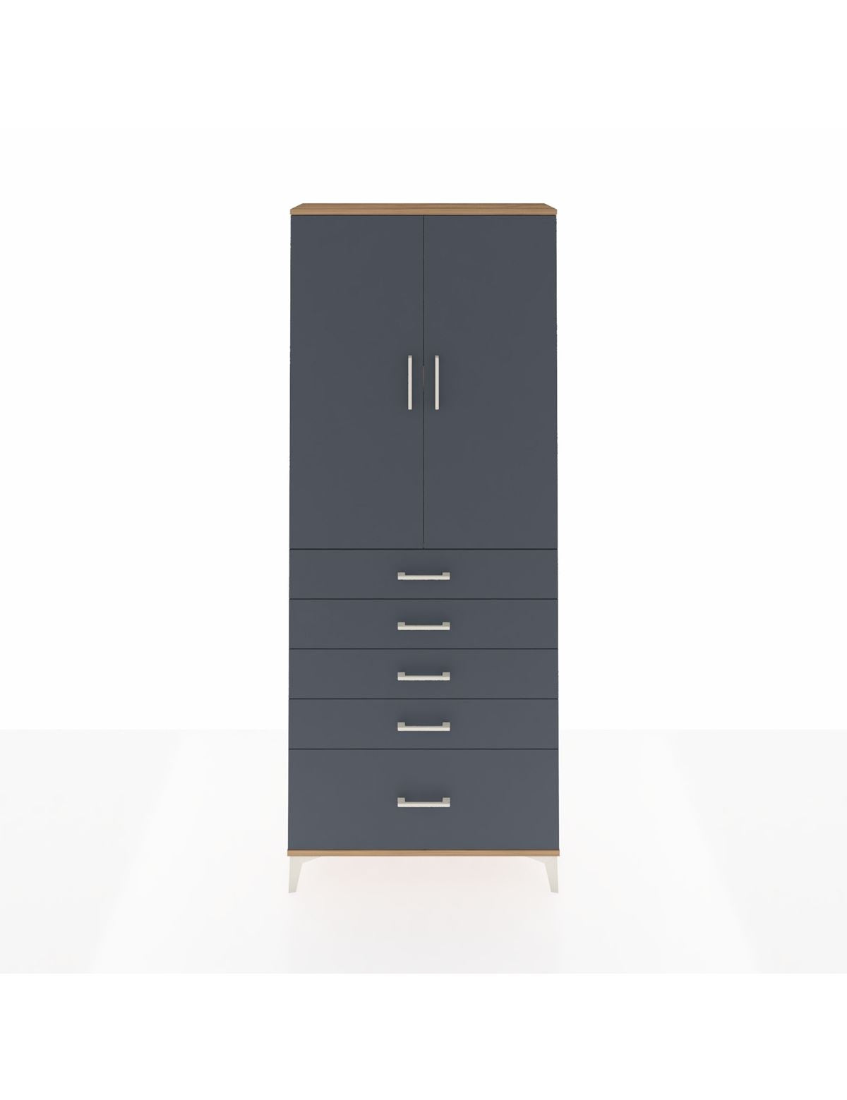 Arges Dolap 2 Raflı 5 Çekmeceli 2 Kapaklı 88x30x221 - S30M128V8A