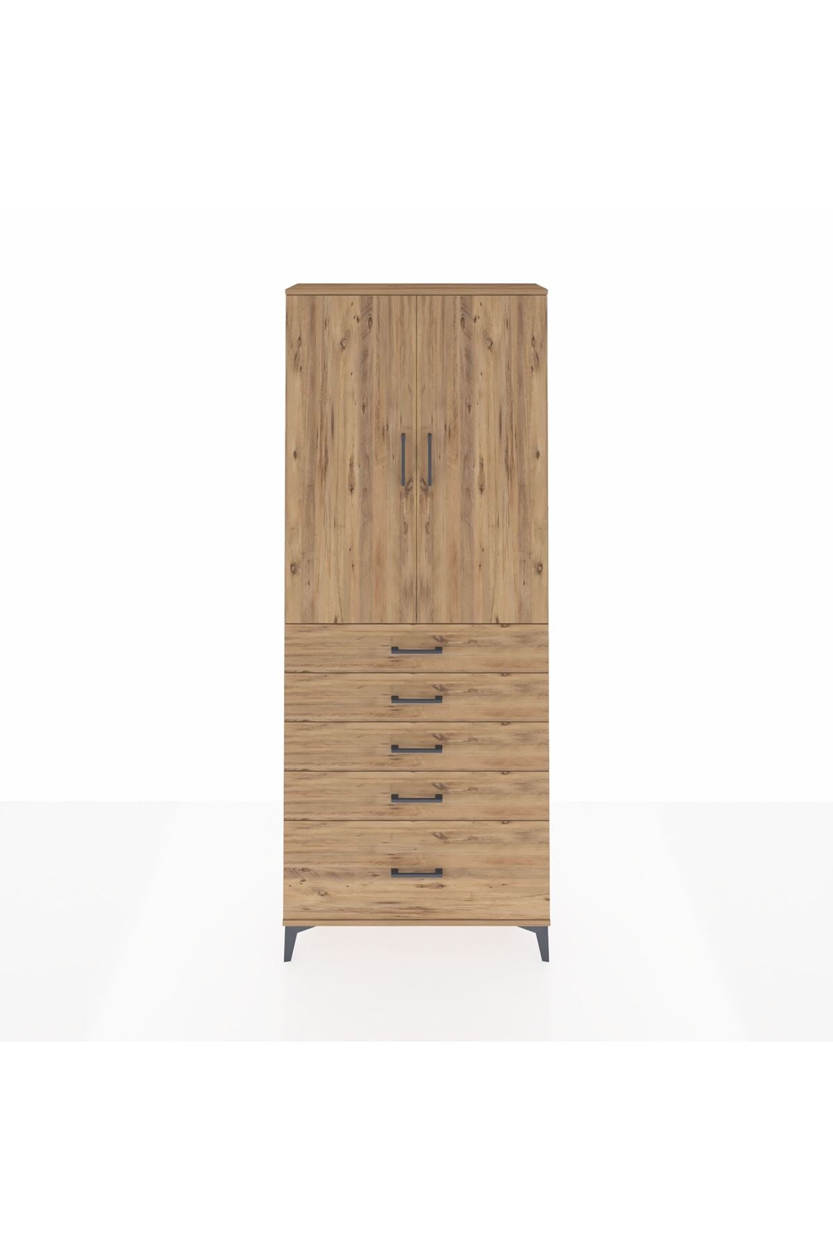 Arges Dolap 2 Raflı 5 Çekmeceli 2 Kapaklı 88x30x221 - S30M128V9A