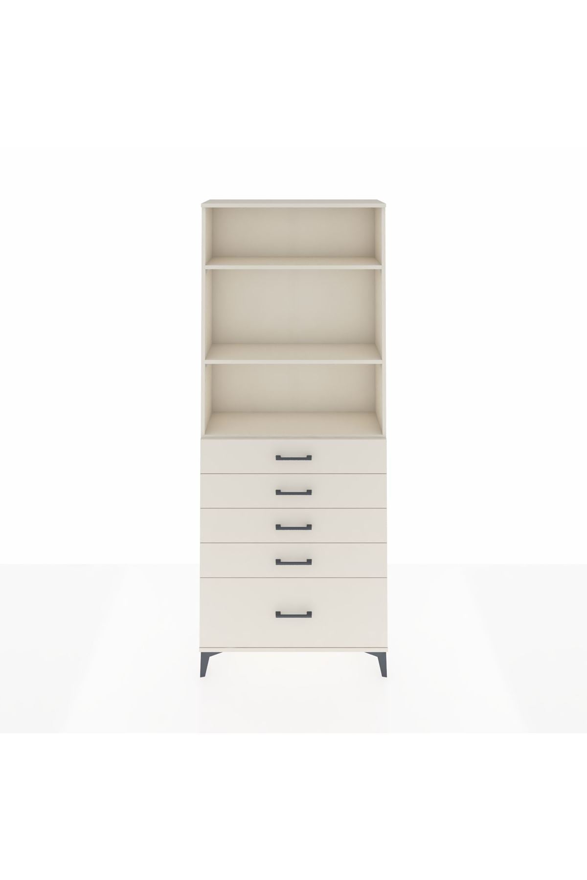 Arges Dolap 3 Raflı 5 Çekmeceli 88x30x221 - S30M129V1A