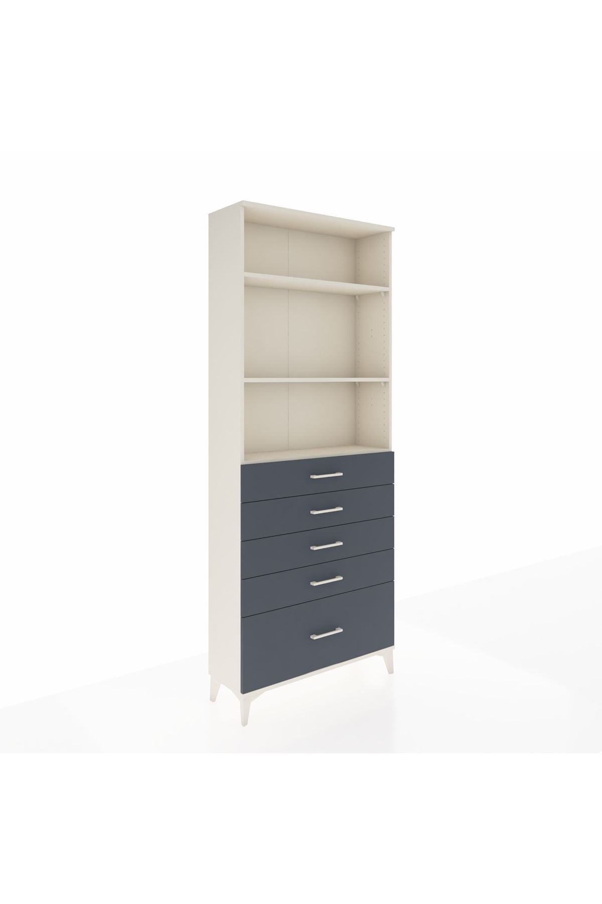 Arges Dolap 3 Raflı 5 Çekmeceli 88x30x221 - S30M129V2A