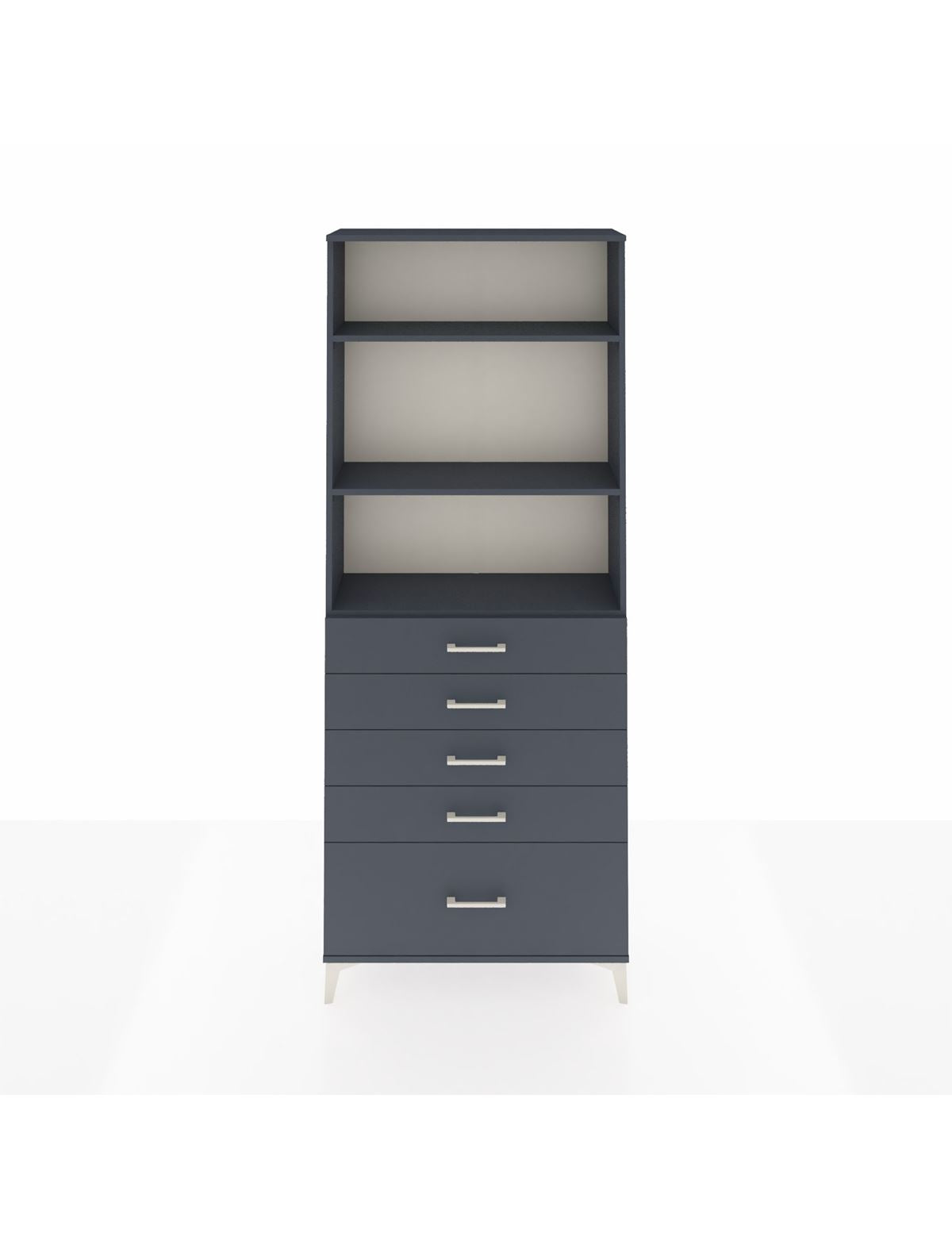 Arges Dolap 3 Raflı 5 Çekmeceli 88x30x221 - S30M129V5A