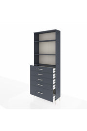 Arges Dolap 3 Raflı 5 Çekmeceli 88x30x221 - S30M129V5A