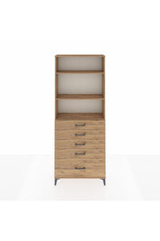 Arges Dolap 3 Raflı 5 Çekmeceli 88x30x221 - S30M129V9A