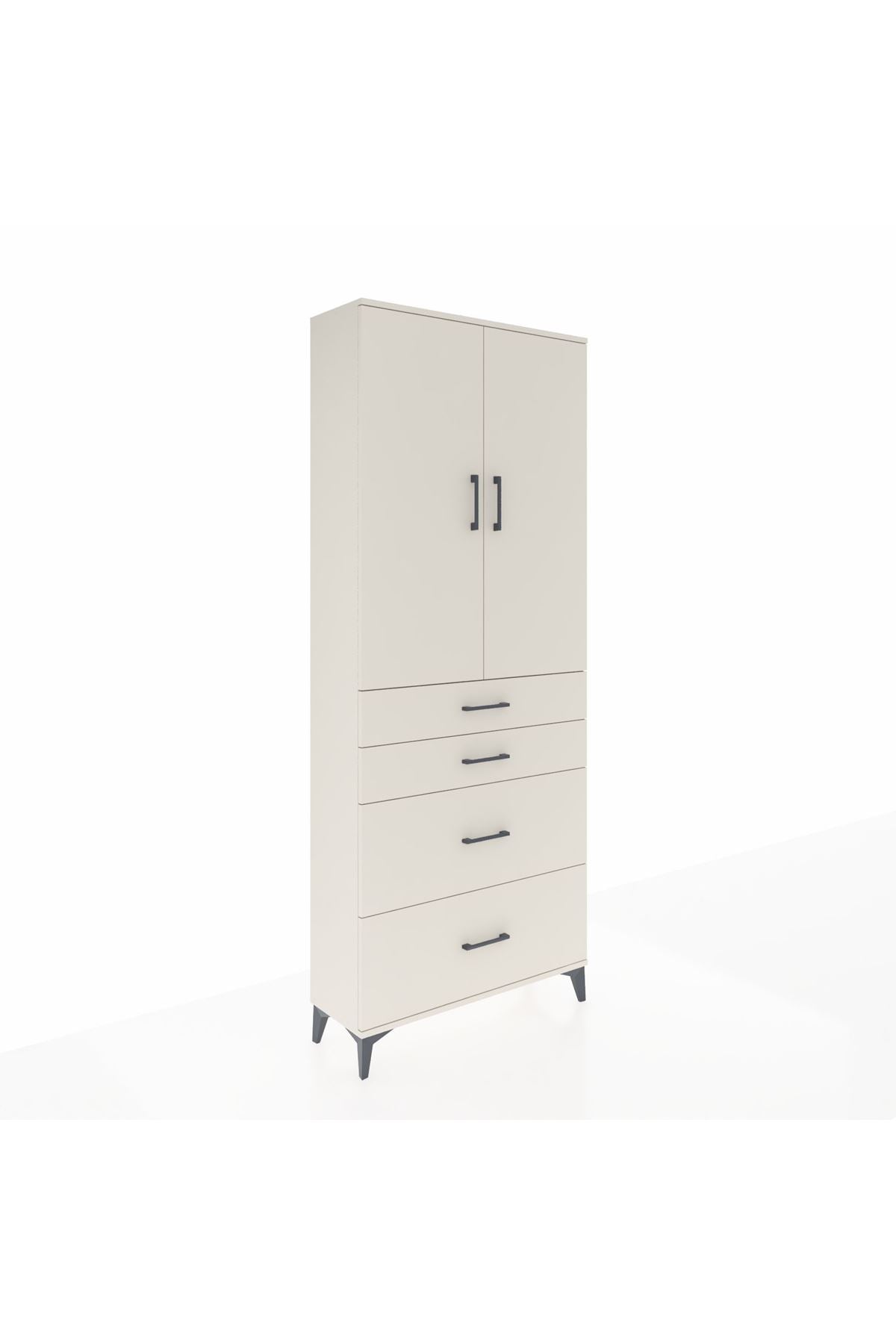 Arges Dolap 3 Raflı 4 Çekmeceli 2 Kapaklı 88x30x221 - S30M130V1A